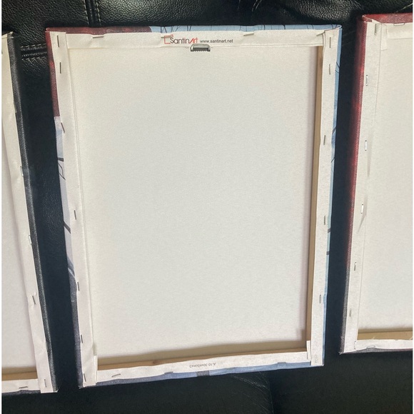 Santin Canvas Wall Art: 3 Piece Panels of Abstract Tree & Cloud Scene - Picture 10 of 13